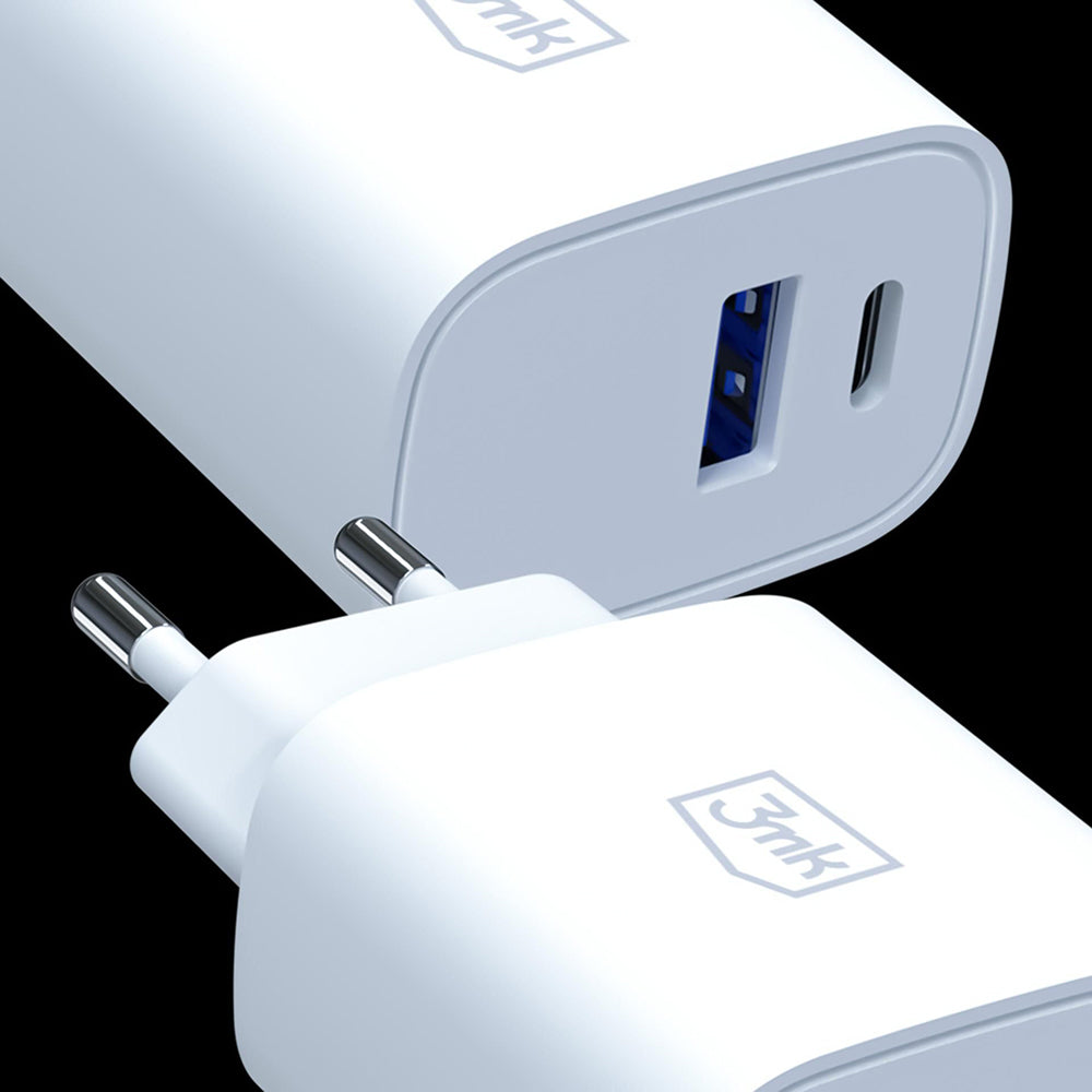 Incarcator 3mk, USB / Type-C, 30W, PD 3.0, QC4, Alb