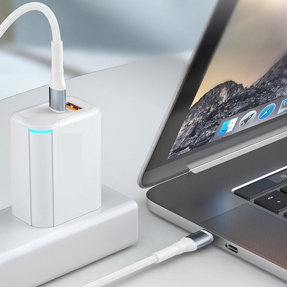 Cablu 3mk Hyper N-Series, USB-C, 100W, 2m, Alb
