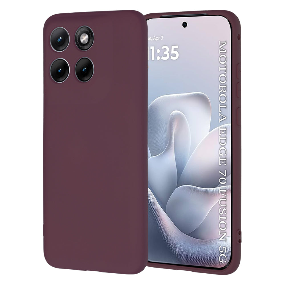 TechSuit Husa de protectie Techsuit SoftFlex compatibil cu Motorola Edge 70 Fusion, Plum Red