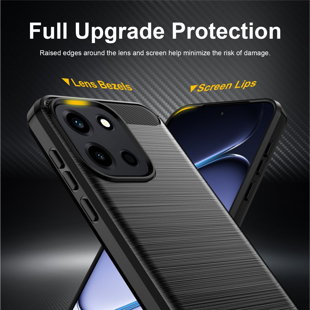 Husa de protectie Techsuit Carbon Silicone compatibil cu OnePlus Nord 6, Negru