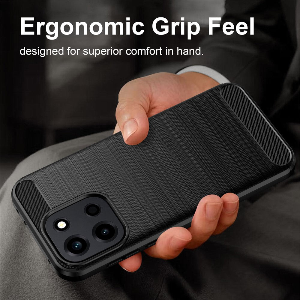 Husa de protectie Techsuit Carbon Silicone compatibil cu OnePlus Nord 6, Negru