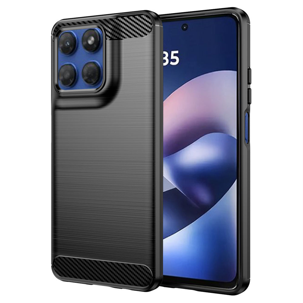 Husa de protectie Techsuit Carbon Silicone compatibil cu Motorola Moto G37 / G37 Power / G47, Negru