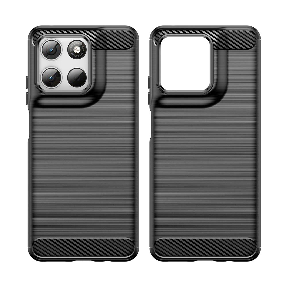 Husa de protectie Techsuit Carbon Silicone compatibil cu Motorola Moto G37 / G37 Power / G47, Negru