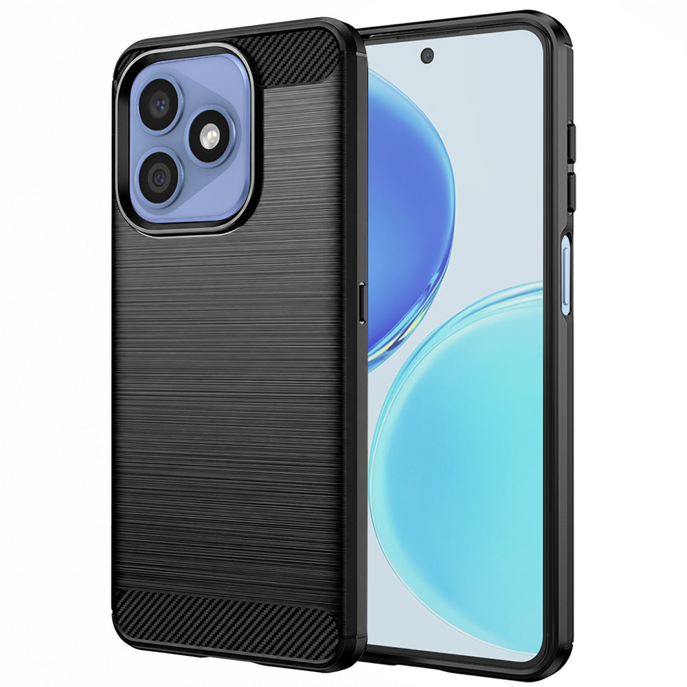 Husa de protectie Techsuit Carbon Silicone compatibil cu Honor X8d, Negru