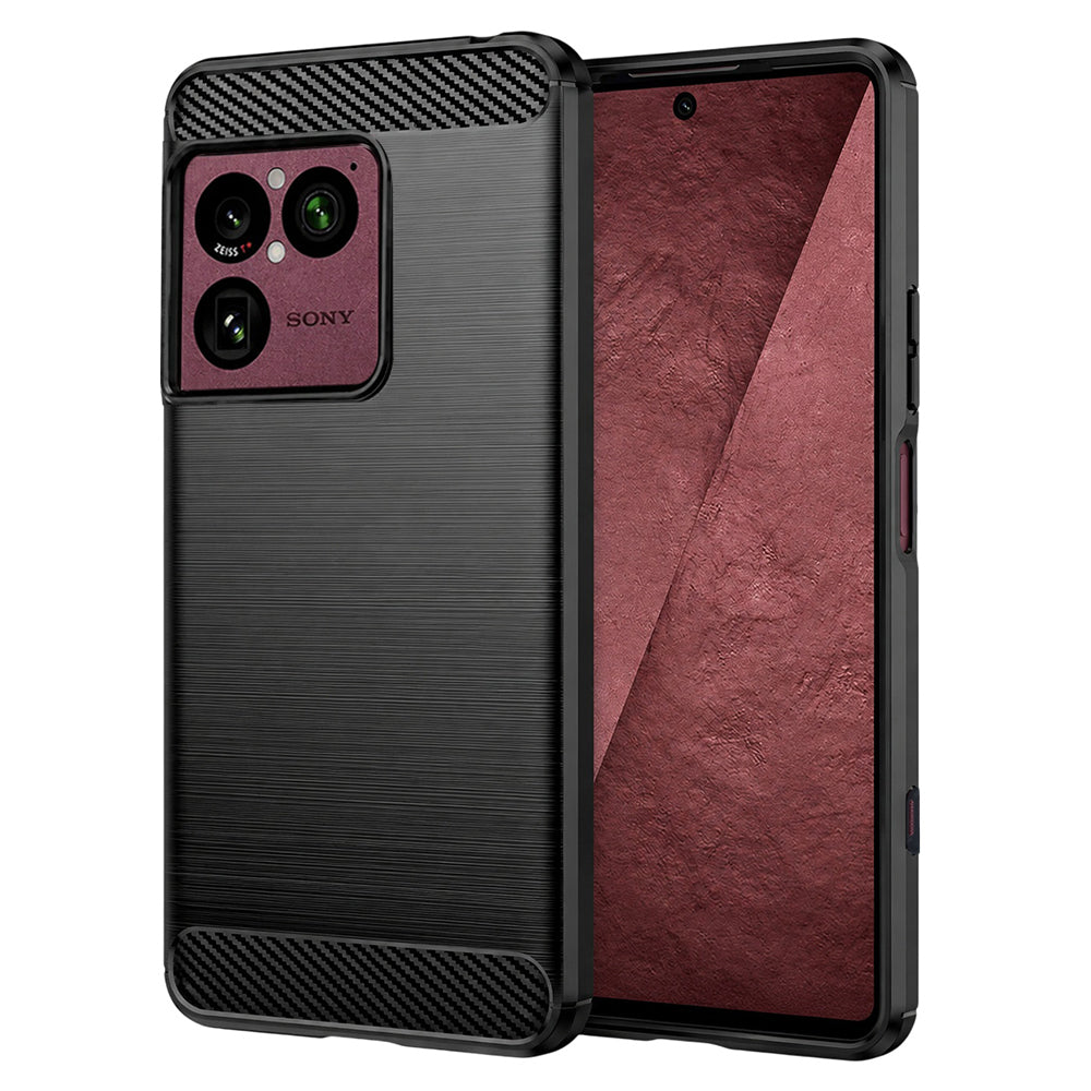 Husa pentru Sony Xperia 1 VIII - Techsuit Carbon Silicone - Black