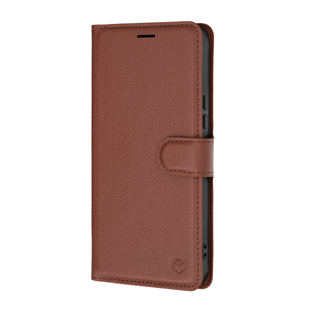 Husa de protectie Techsuit Leather Folio compatibil cu Xiaomi Poco X8 Pro Max, Maro