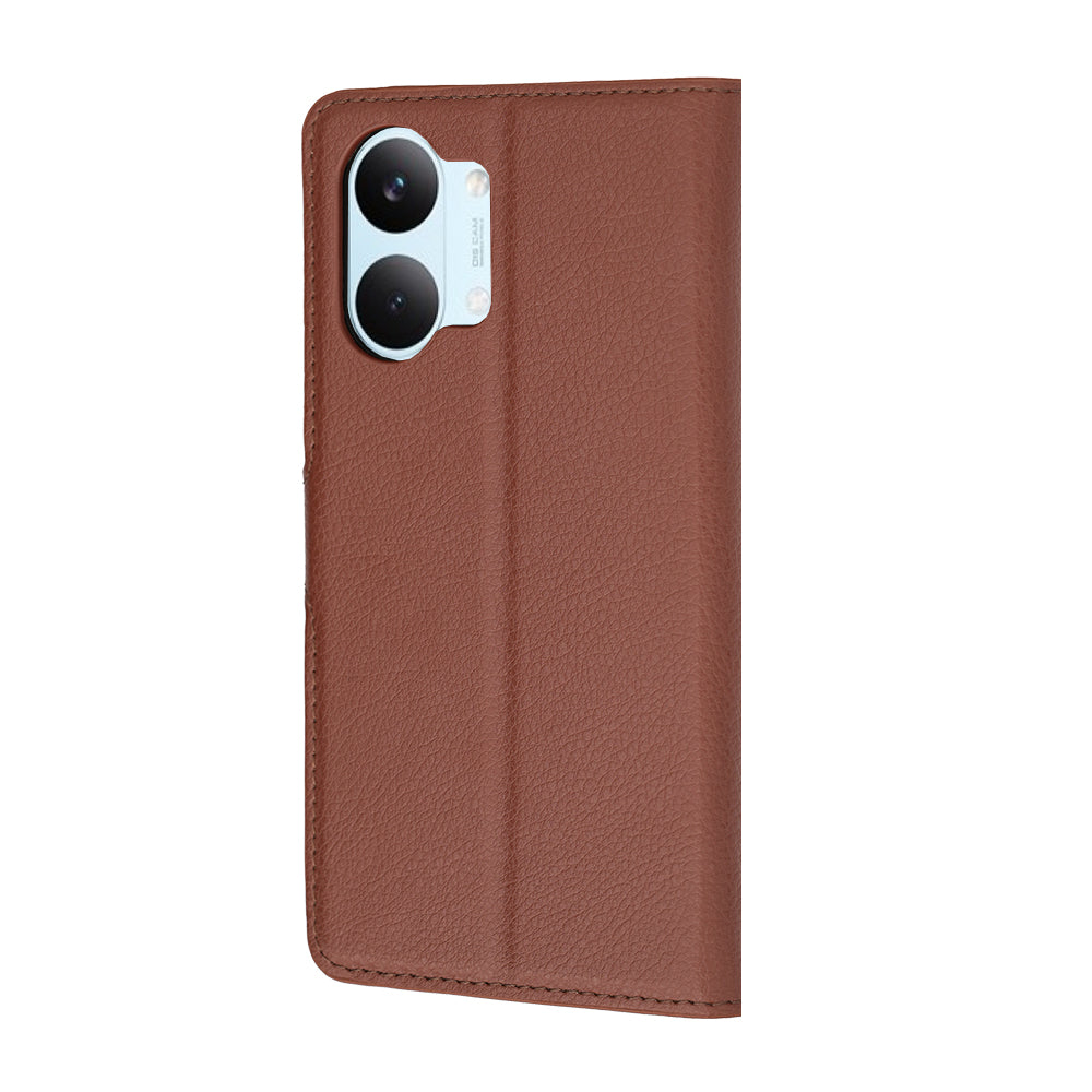 Husa de protectie Techsuit Leather Folio compatibil cu Xiaomi Poco X8 Pro Max, Maro