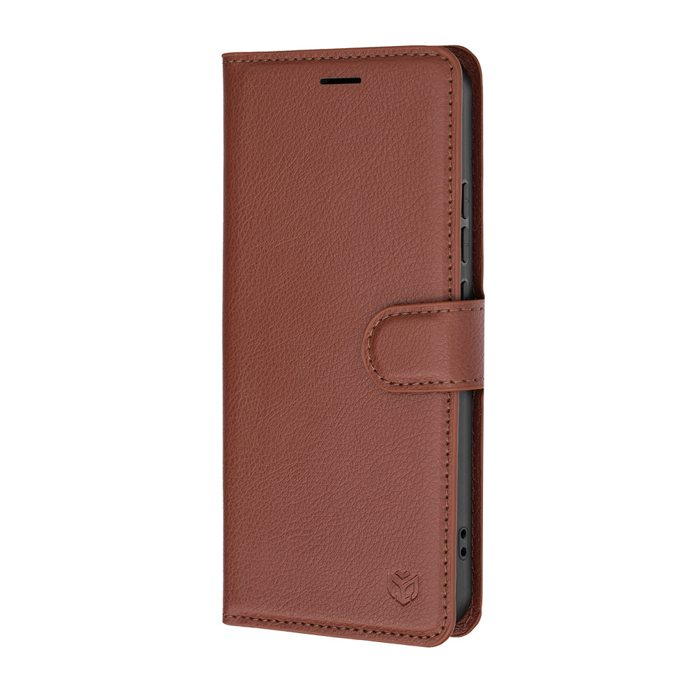 Husa de protectie Techsuit Leather Folio compatibil cu Oppo A6 Pro 4G / A6 Pro 5G, Maro
