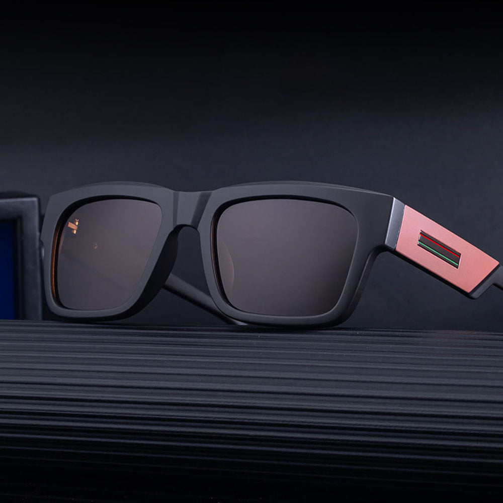 Ochelari de Soare Techsuit (8491), Patrat, TAC, Negru Mat