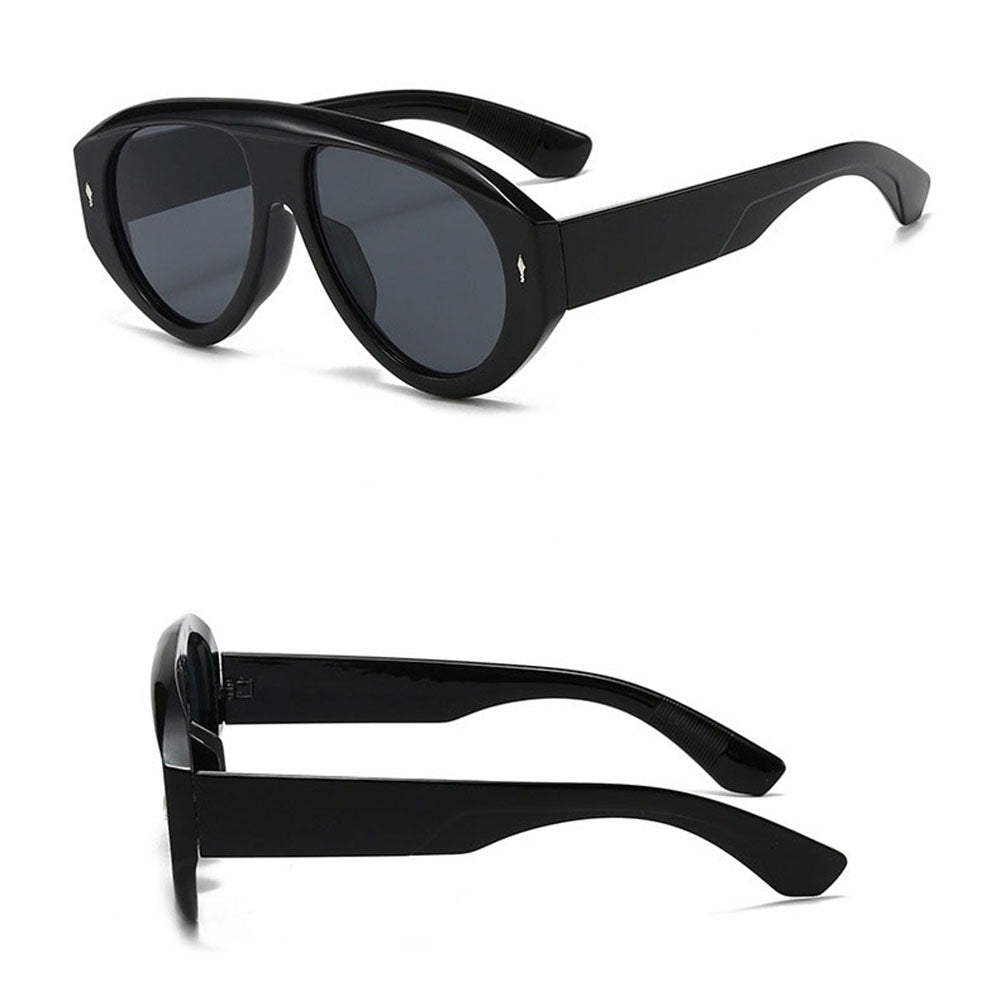 Ochelari Aviator, Supradimensionati, Vintage Charm  - Techsuit (3991) - Black
