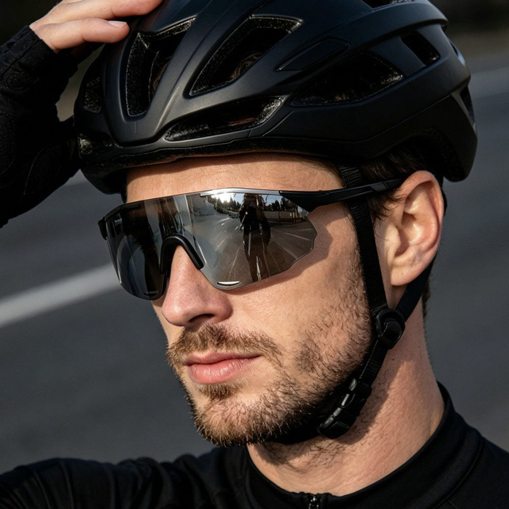 Ochelari sport Techsuit (8853), TR90, Negru / Gri