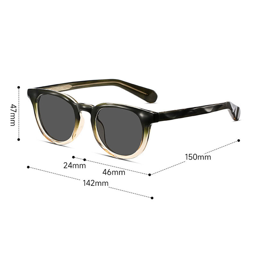 Ochelari de Soare Techsuit (8663), Rotunzi, TR90, Maro