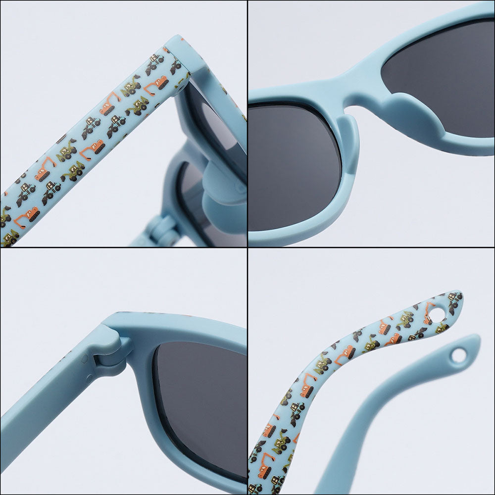 Ochelari de Soare Techsuit (5218), TPEE, Gri, Albastru