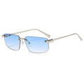 Ochelari de Soare Techsuit (S098), Rimless, Rectangular, Albastru