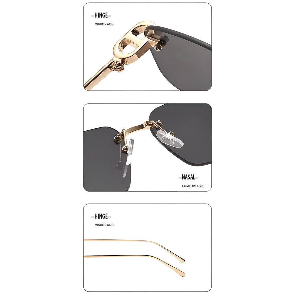 Ochelari de soare Techsuit (S098), Frameless, Roz