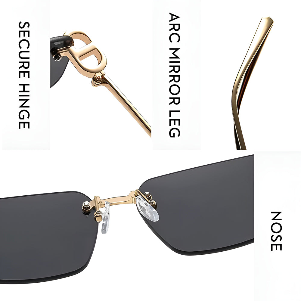 Ochelari de Soare Techsuit (S098), Fara Rama, Negru