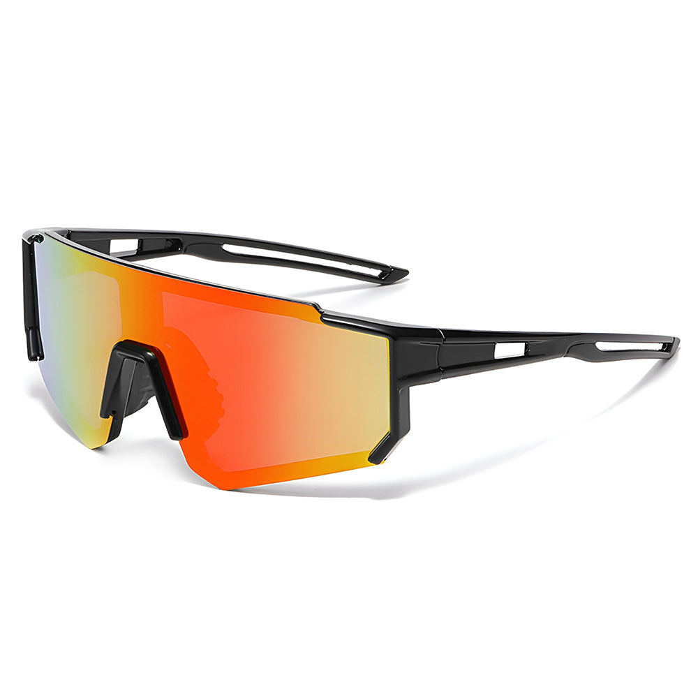 Ochelari de Soare Sport, pentru Copii, Polarizati - Techsuit (R601) - Black / Orange / Yellow