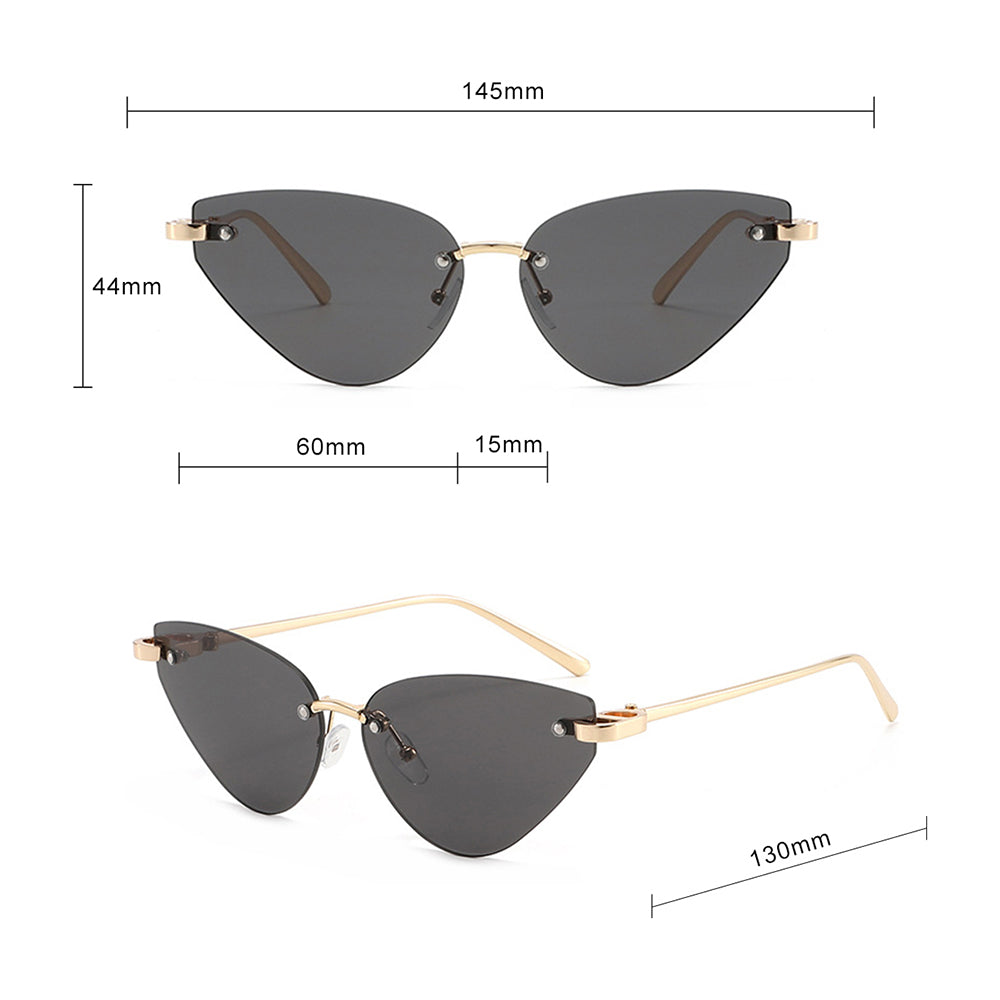 Ochelari de Soare Techsuit (S099), Cat Eye, Negru