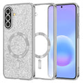 Husa de protectie Techsuit Luxury Glitter MagSafe compatibil cu Samsung Galaxy A57 5G, Argintiu