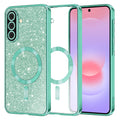 Husa de protectie Techsuit Luxury Glitter MagSafe compatibil cu Samsung Galaxy A37 5G, Verde deschis