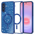 Husa de protectie Techsuit Luxury Glitter MagSafe compatibil cu Samsung Galaxy A37 5G, Albastru
