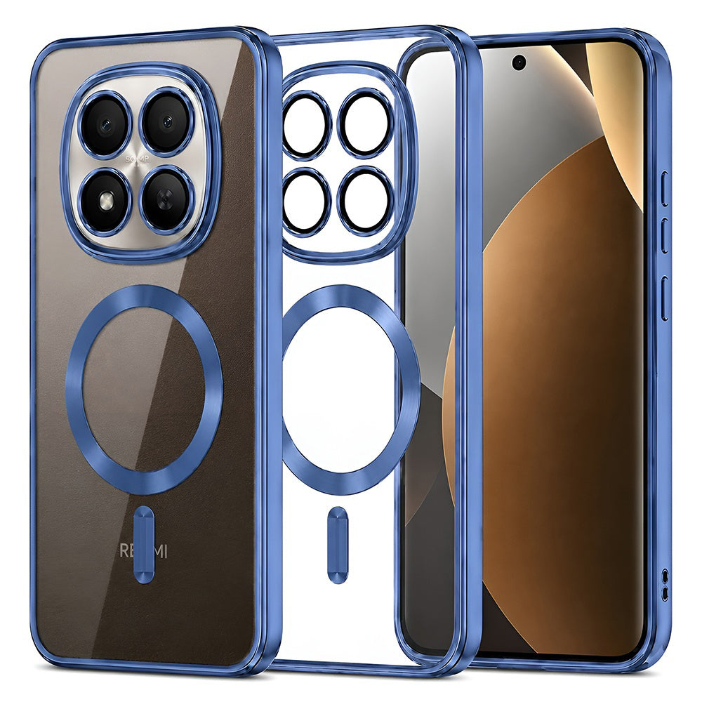 Husa de protectie Techsuit Luxury Crystal MagSafe compatibil cu Xiaomi Redmi Note 15 Pro+ 5G / Poco M8 Pro 5G, Albastru
