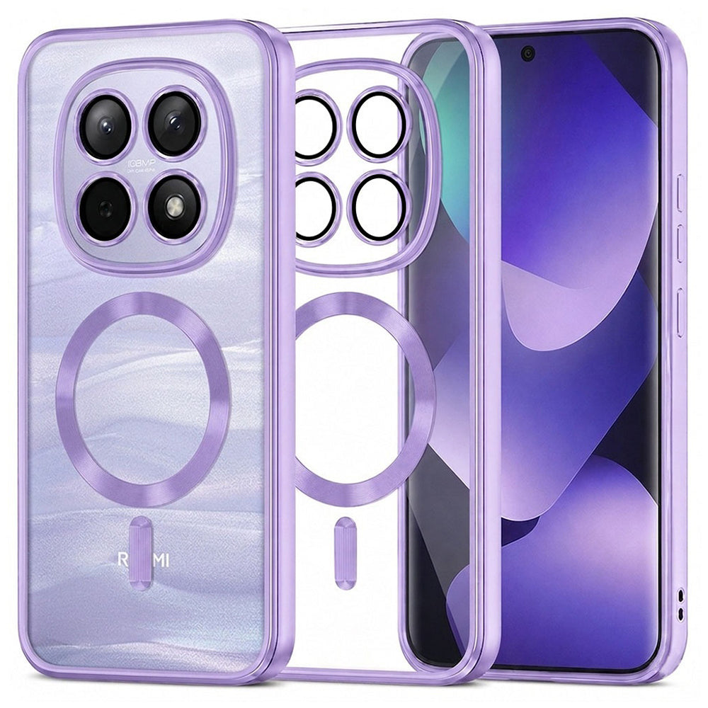 Husa de protectie Techsuit Luxury Crystal MagSafe compatibil cu Xiaomi Redmi Note 15 5G / Note 15 4G / Poco M8 5G, Mov