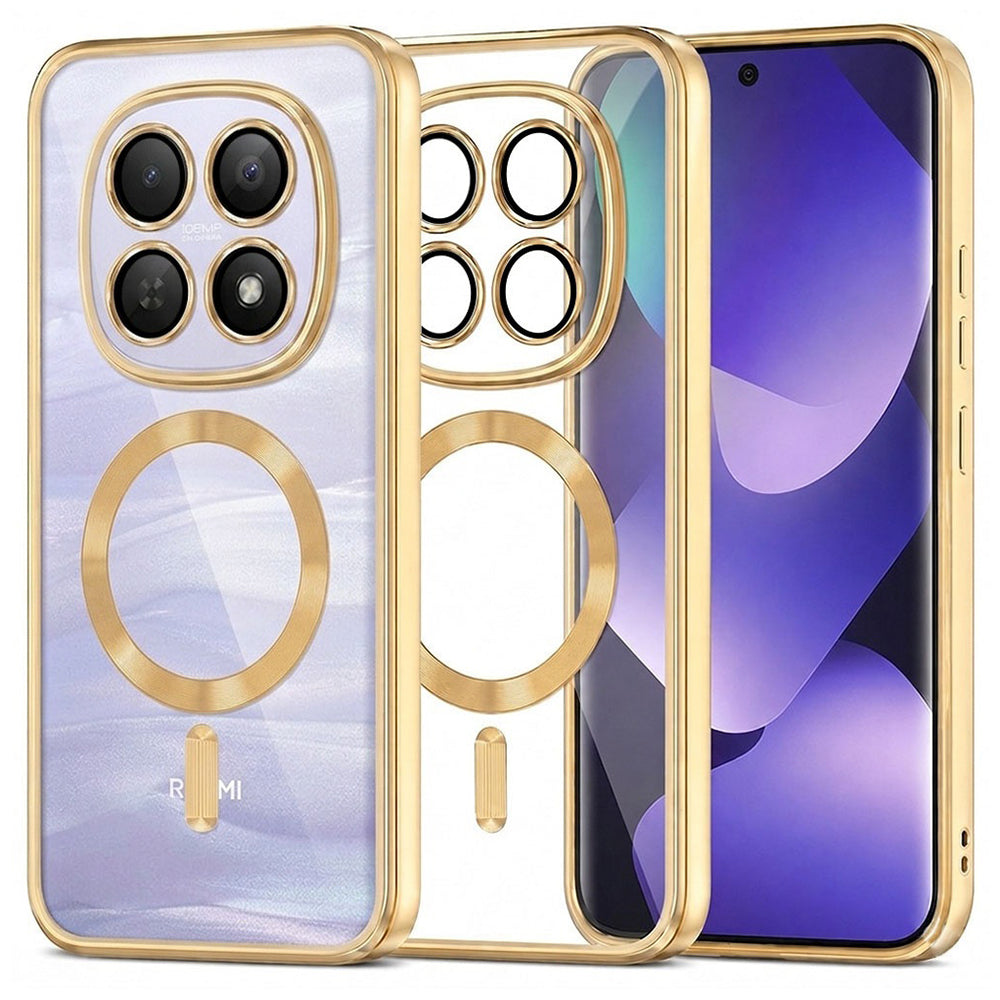 Husa de protectie Techsuit Luxury Crystal MagSafe compatibil cu Xiaomi Redmi Note 15 5G / Note 15 4G / Poco M8 5G, Auriu
