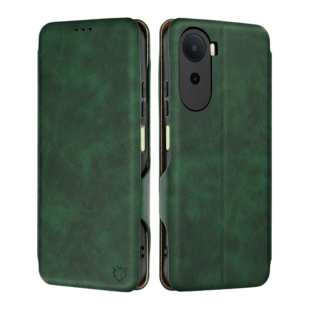 Husa de protectie Techsuit Safe Wallet Plus compatibil cu Xiaomi Redmi A7 Pro 4G, Verde