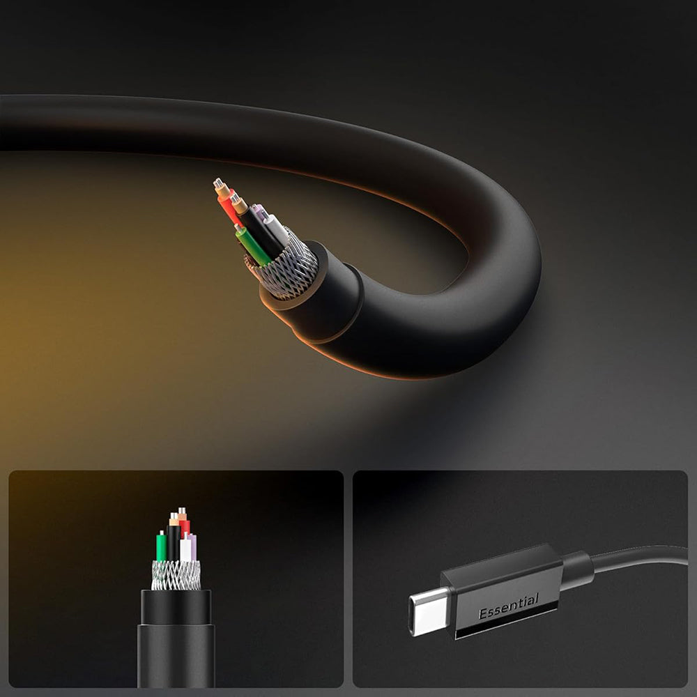 Cablu Spigen Essential EB6015CC, Type-C, 60W, 2m, Negru