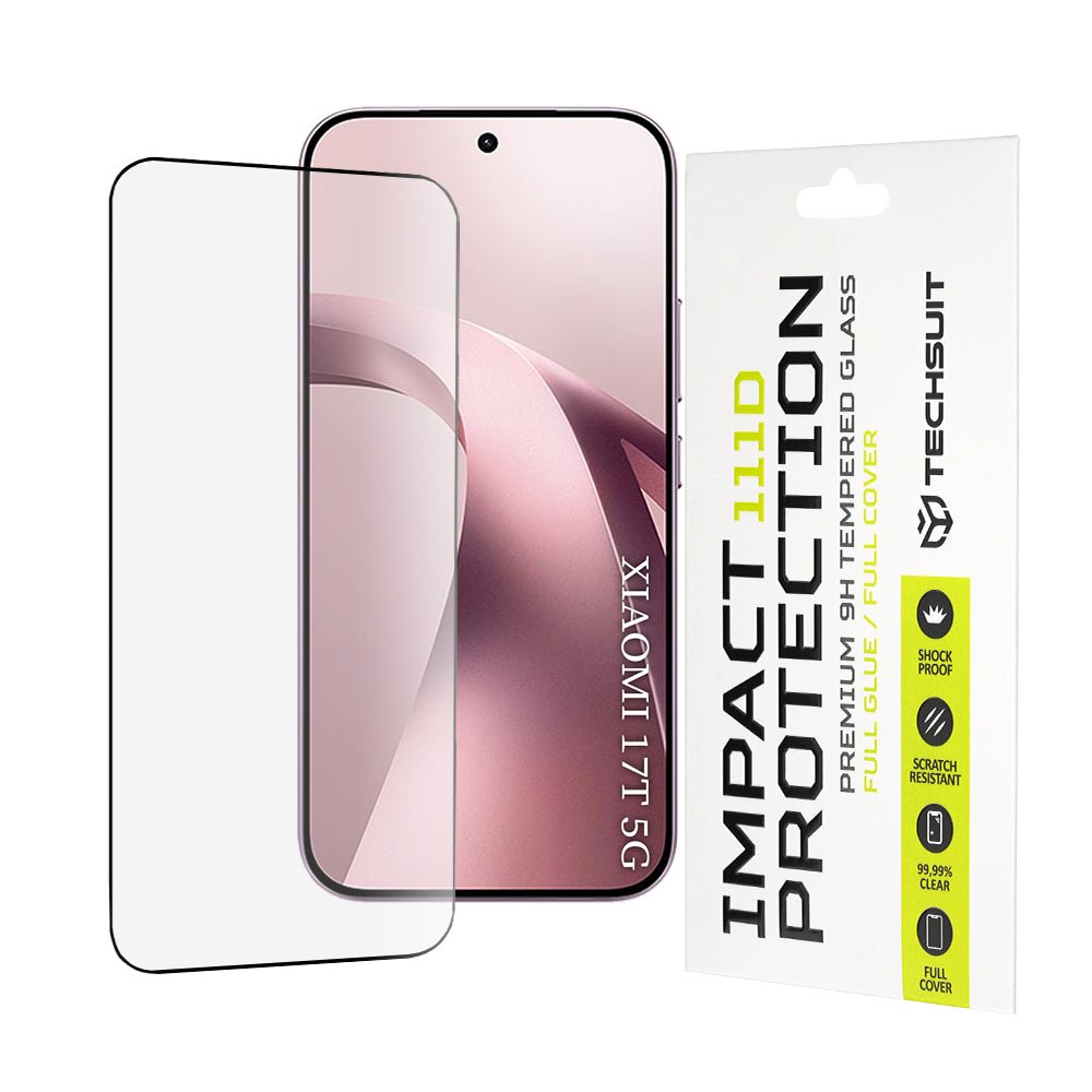 Folie de protectie Techsuit 111D compatibil cu Xiaomi 17T, Negru