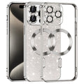 Husa de protectie Techsuit Luxury Glitter MagSafe compatibil cu iPhone 15 Pro Max, Argintiu