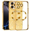 Husa de protectie Techsuit Luxury Glitter MagSafe compatibil cu iPhone 16 Pro Max, Auriu