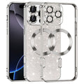 Husa de protectie Techsuit Luxury Glitter MagSafe compatibil cu iPhone 16 Pro Max, Argintiu
