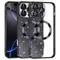 Husa de protectie Techsuit Luxury Glitter MagSafe compatibil cu iPhone 16 Pro Max, Negru