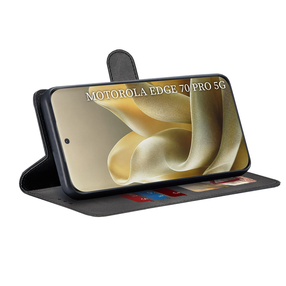 Husa de protectie Techsuit Diary Book compatibil cu Motorola Edge 70 Pro, Negru