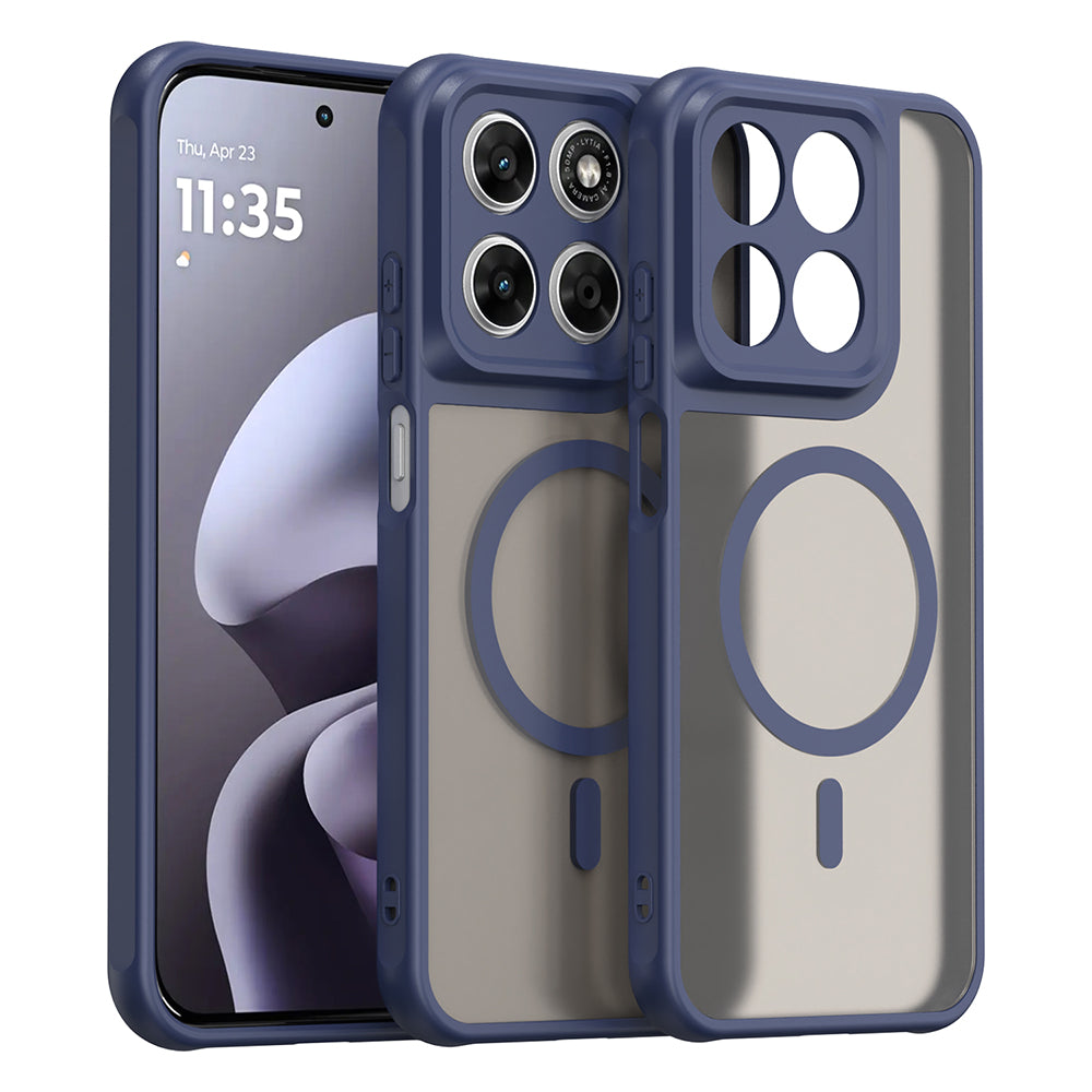 Husa de protectie Techsuit HaloFrost II MagSafe compatibil cu Motorola Moto G87 / G77 / G67, Albastru