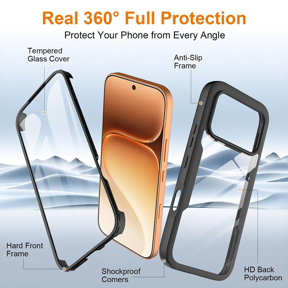Husa de protectie Techsuit ColorVerse 360 Series compatibil cu Honor 600 / 600 Pro, Negru