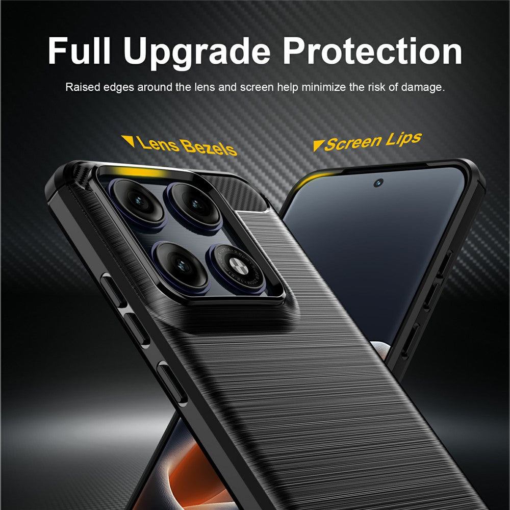 Husa de protectie Techsuit Carbon Silicone compatibil cu Motorola Edge 70 Pro, Negru