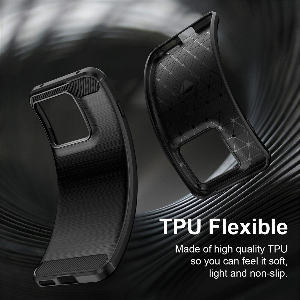 Husa de protectie Techsuit Carbon Silicone compatibil cu Motorola Edge 70 Pro, Negru