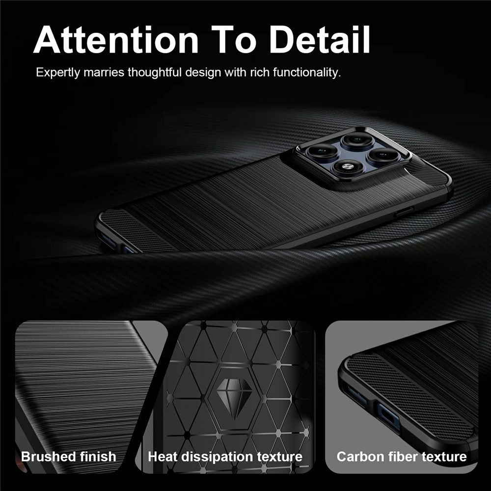 Husa de protectie Techsuit Carbon Silicone compatibil cu Motorola Edge 70 Pro, Negru