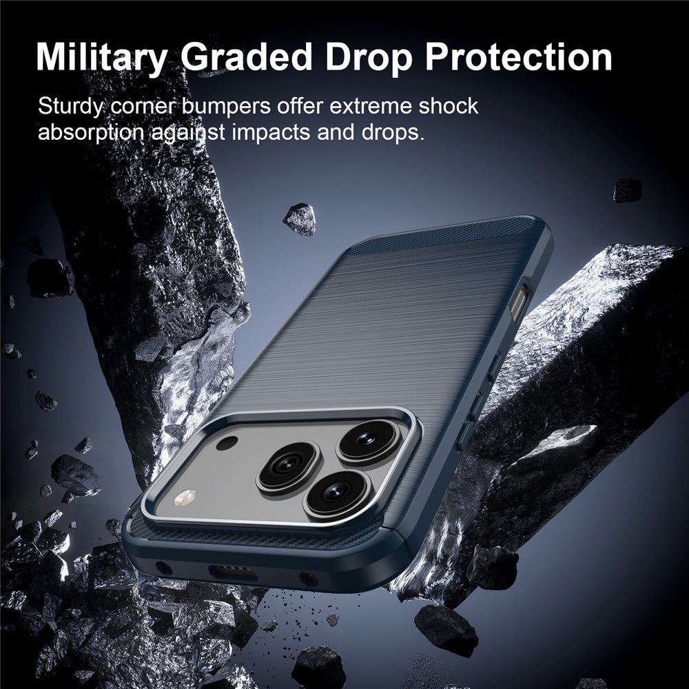Husa de protectie Techsuit Carbon Silicone compatibil cu Honor 600 / 600 Pro, Albastru