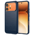 Husa de protectie Techsuit Carbon Silicone compatibil cu Honor 600 / 600 Pro, Albastru