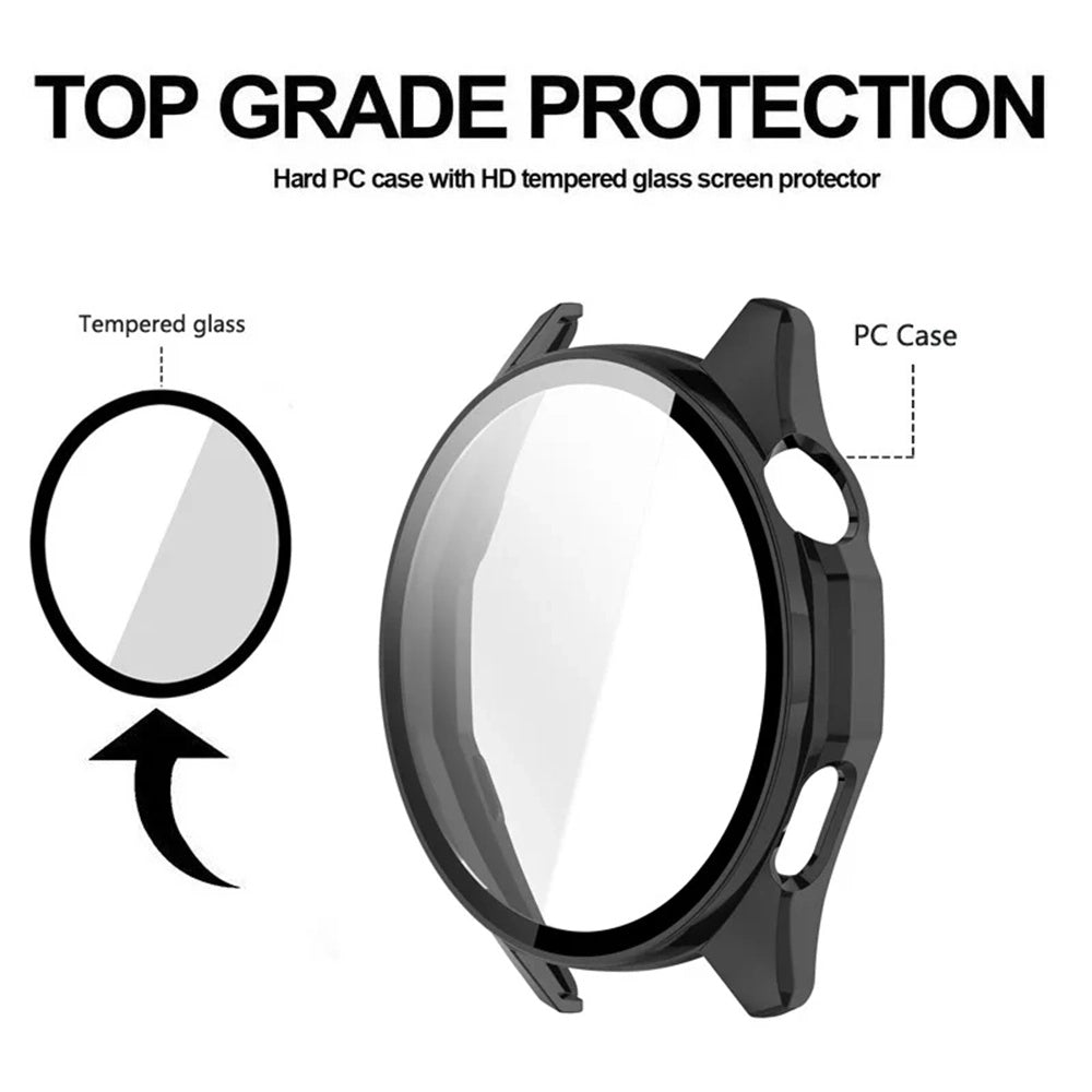 Husa + Folie smartwatch Techsuit compatibil cu Huawei Watch GT Runner 2, Transparent