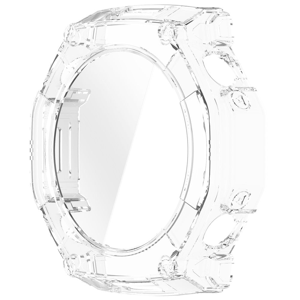 Husa + Folie smartwatch Techsuit compatibil cu Amazfit T-Rex Ultra 2, Transparent