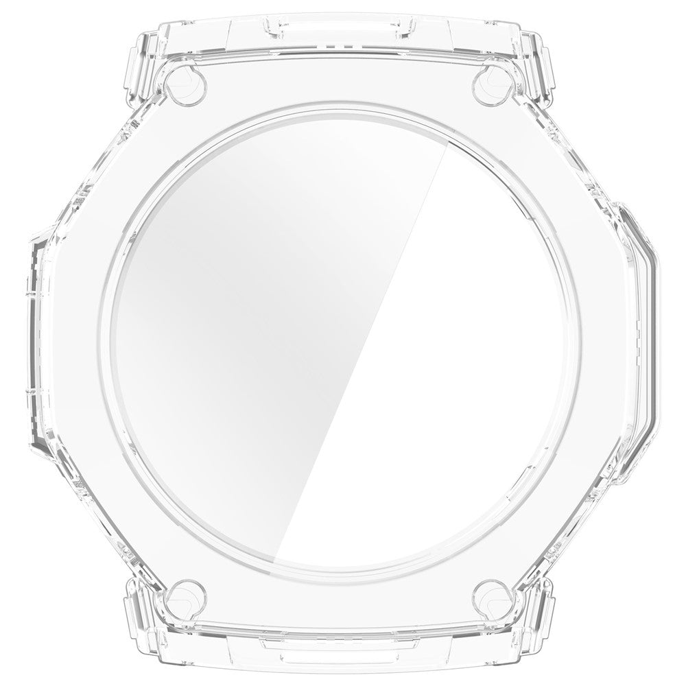 Husa + Folie smartwatch Techsuit compatibil cu Amazfit T-Rex Ultra 2, Transparent