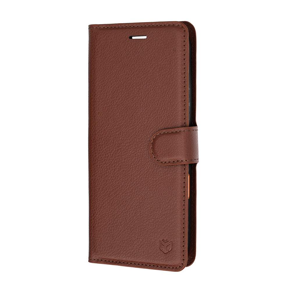 Husa de protectie Techsuit Leather Folio compatibil cu Honor 600 / 600 Pro, Maro