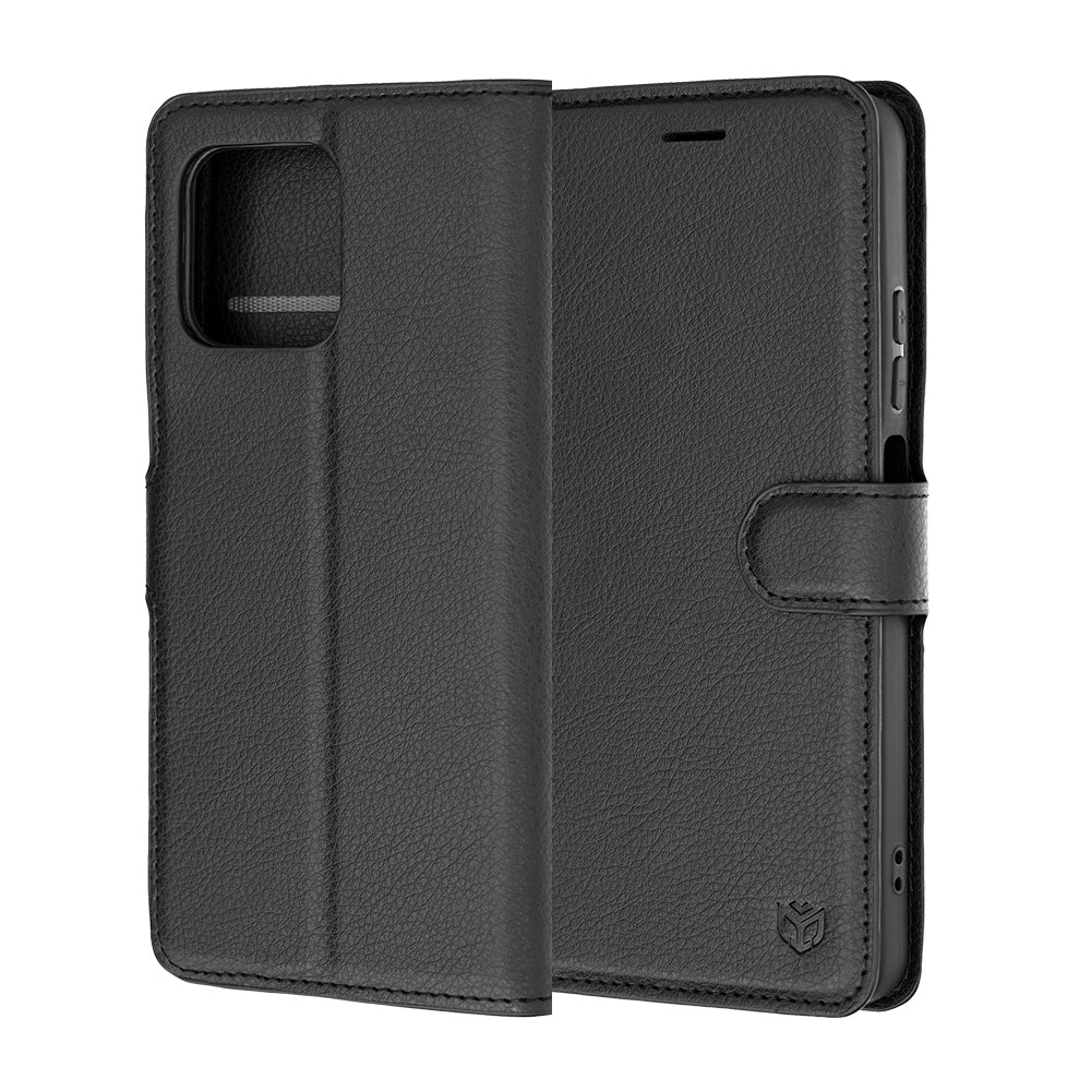 Husa de protectie Techsuit Leather Folio compatibil cu Motorola Moto G37 / G37 Power / G47, Negru