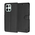 Husa de protectie Techsuit Leather Folio compatibil cu OnePlus Nord 6, Negru