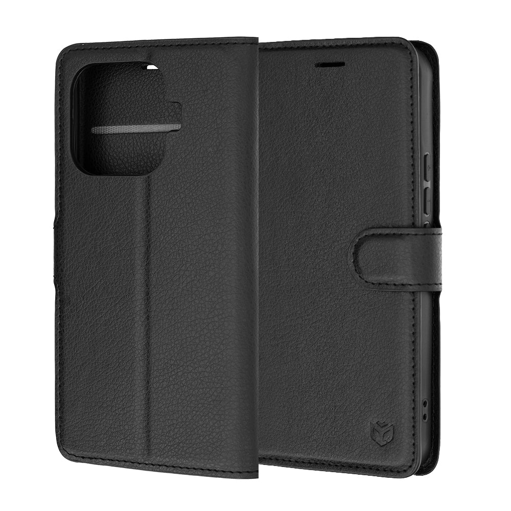 Husa de protectie Techsuit Leather Folio compatibil cu Xiaomi 17T Pro, Negru